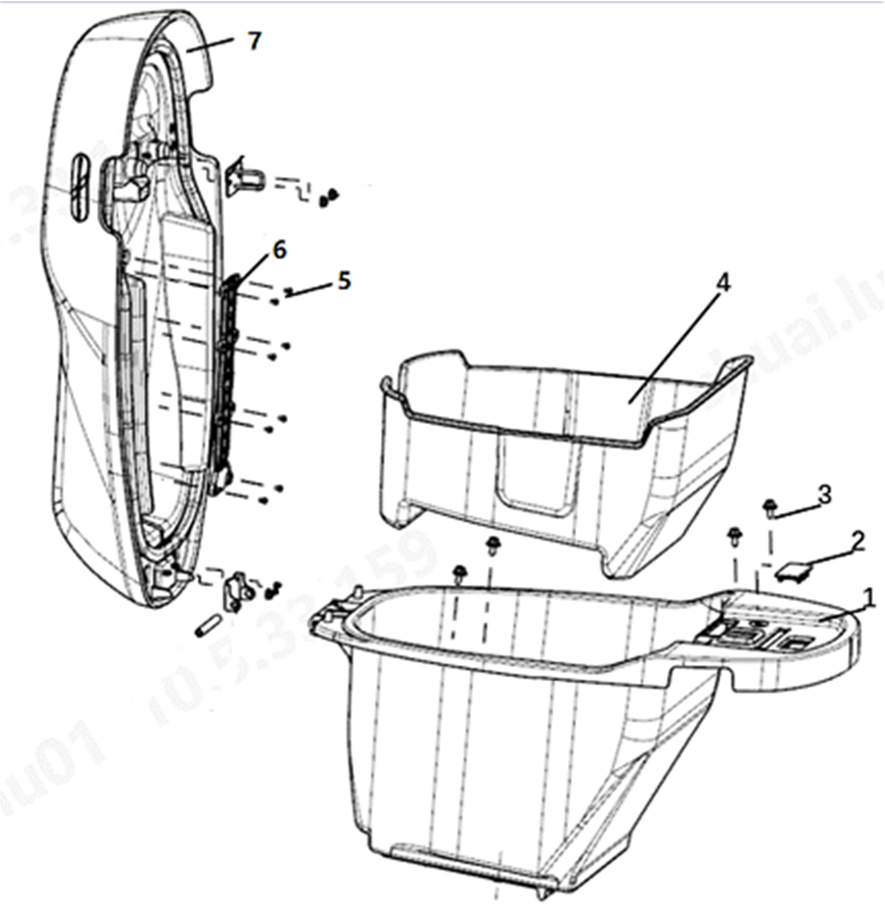 4 - Panier Cache batterie interne