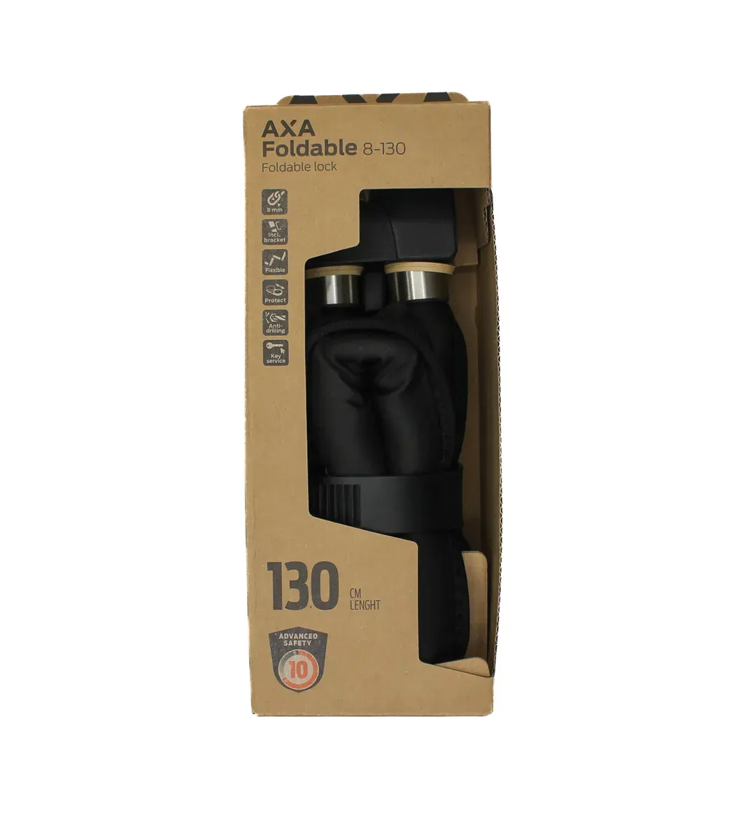 Antivol pliable AXA Foldable Next Generation 130cm 8mm noir