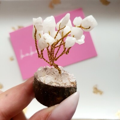 Edelsteenboompje × Witte kwarts
