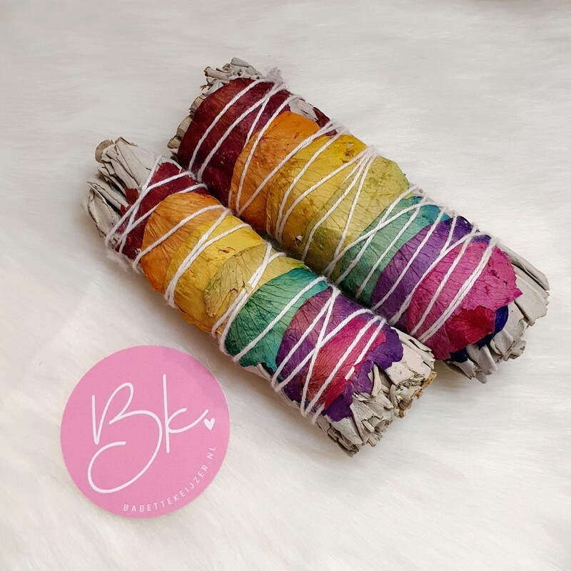 Smudge × White Sage & Rose × liefde, harmonie Smudge × White Sage & Rose × liefde, harmonie