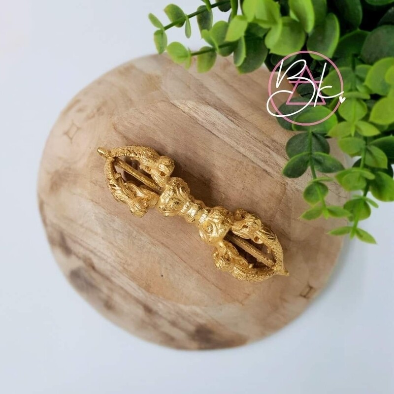 Dorje (Vajra) Brons × Goudkleurig × 11cm | OP=OP Dorje (Vajra) Brons × Goudkleurig × 11cm | OP=OP