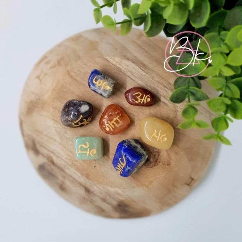 7 Chakra Sanskriet Trommelstenen | OP=OP 7 Chakra Sanskriet Trommelstenen | OP=OP