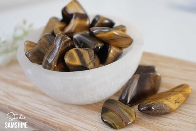 TIJGEROOG | Trommelsteen | zelfvertrouwen, geluk, balans