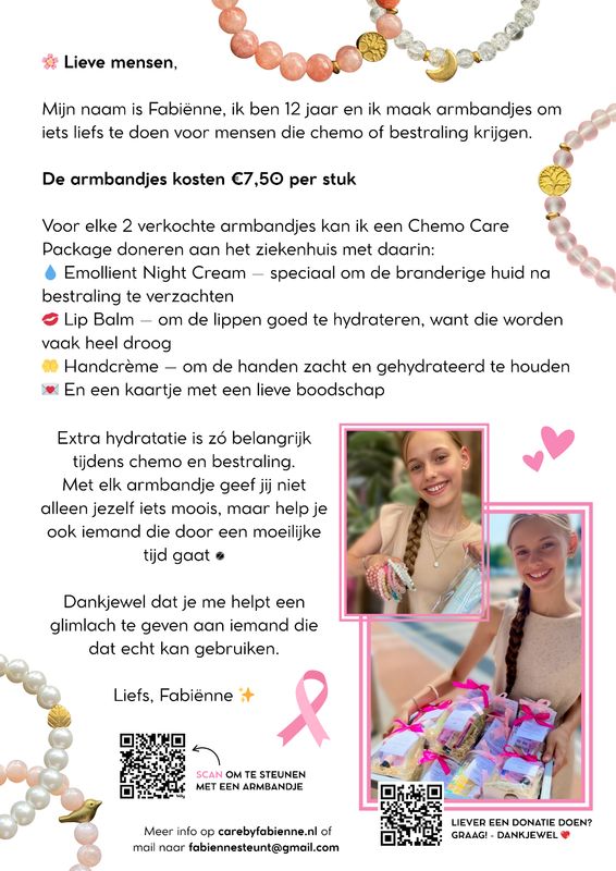 Koop een Armbandje - Steun Chemo Care Packages