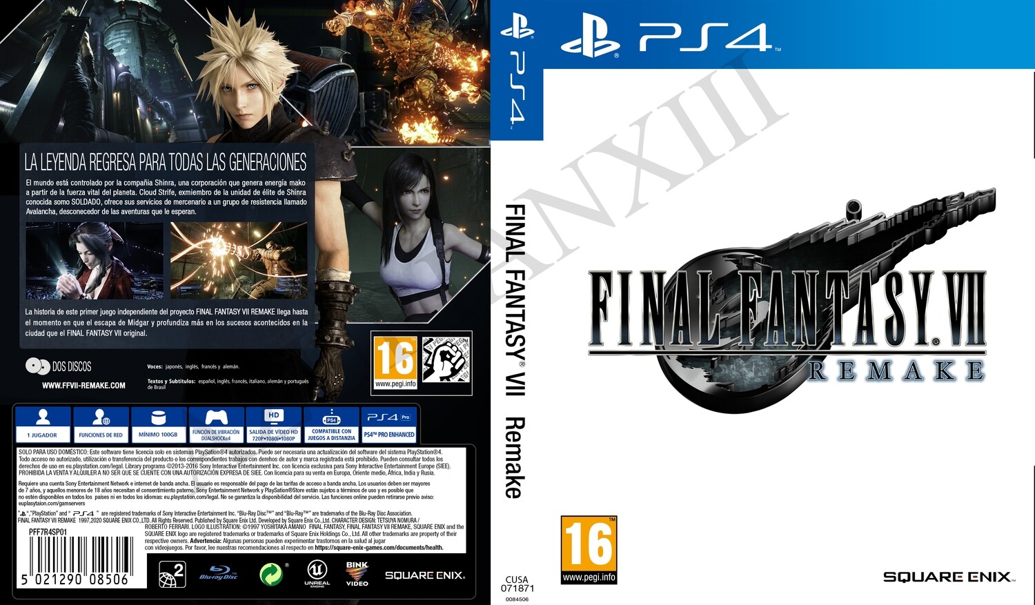 Carátulas/Cover de repuesto para PS3/Ps4 y PS5