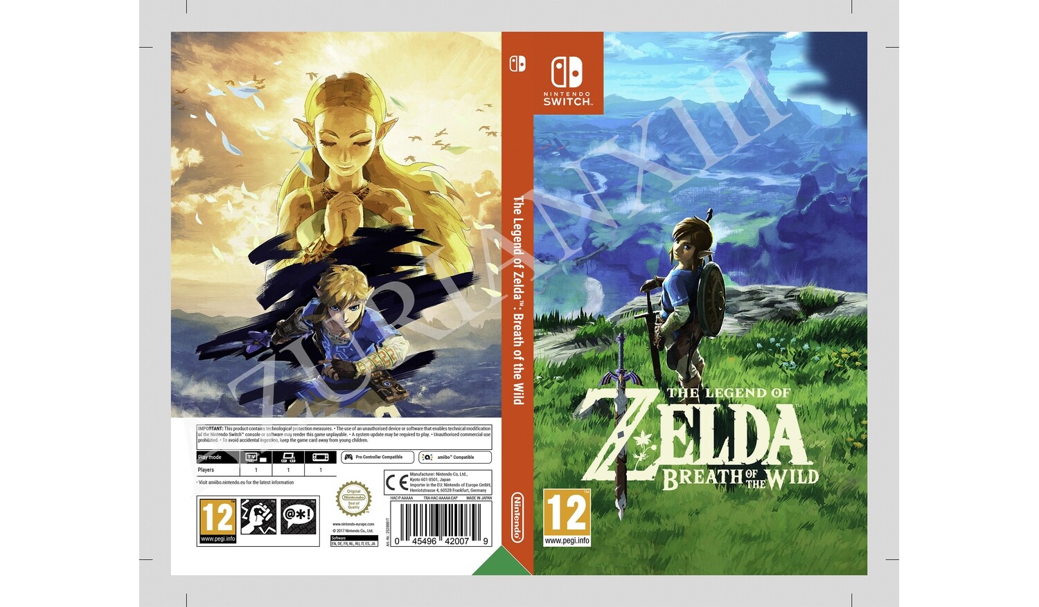 Carátulas/Cover de repuesto para Nintendo Switch