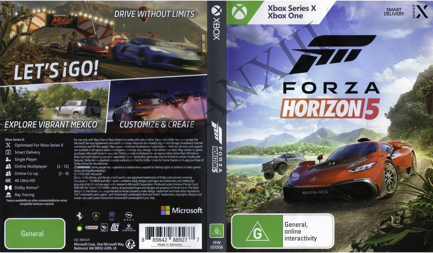 Carátulas/Cover de repuesto para Xbox 360/One y Serie X