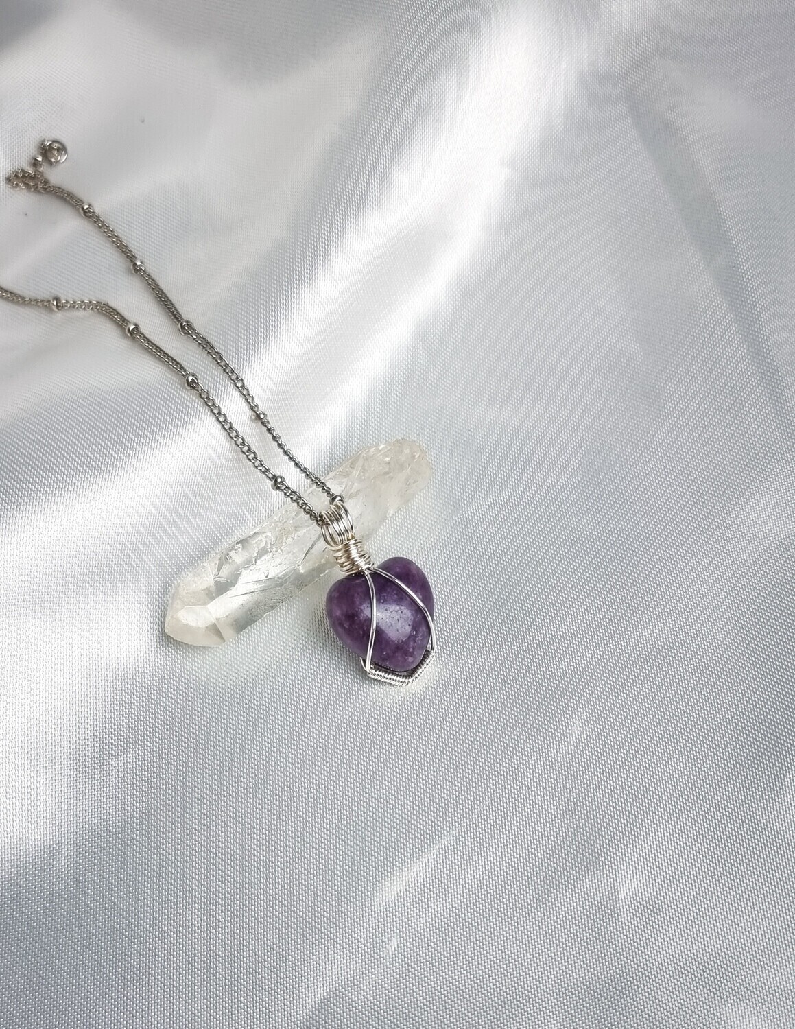 Necklace &quot;HEART&quot; - Choose Stone