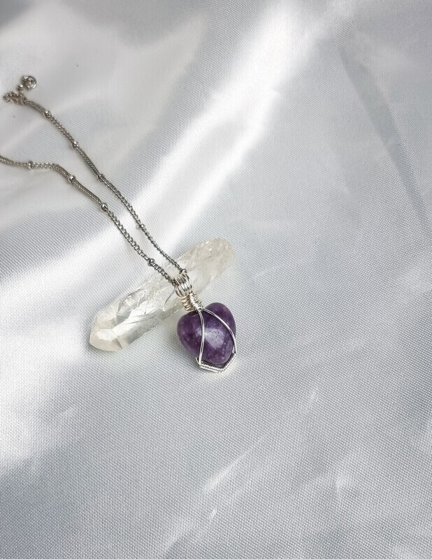 Necklace "HEART" - Choose Stone