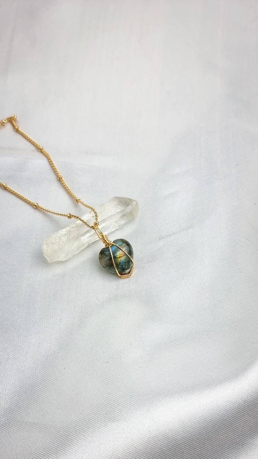 Necklace &quot;SMALL HEART&quot; (1,5cm) - Choose Stone