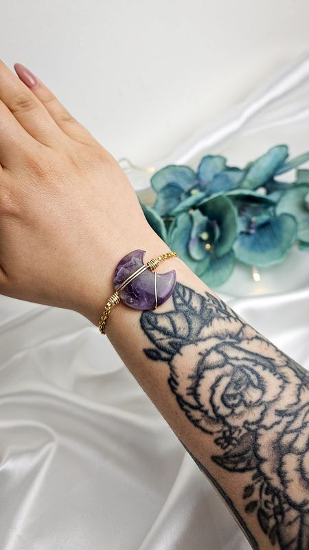 Bracelet &quot;BIG MOON&quot; (2,8cm) - Choose Stone