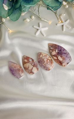 Flower Agate and Amethyst Mini Flame