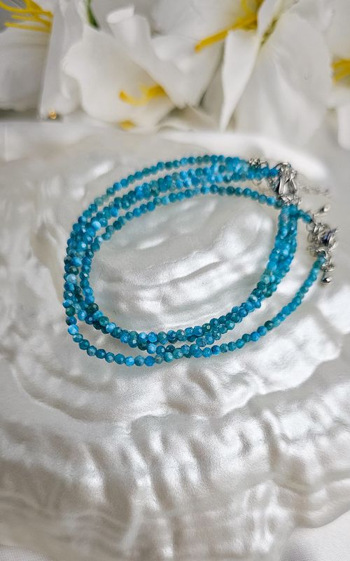 Bracciale con Perline in Apatite (2mm)