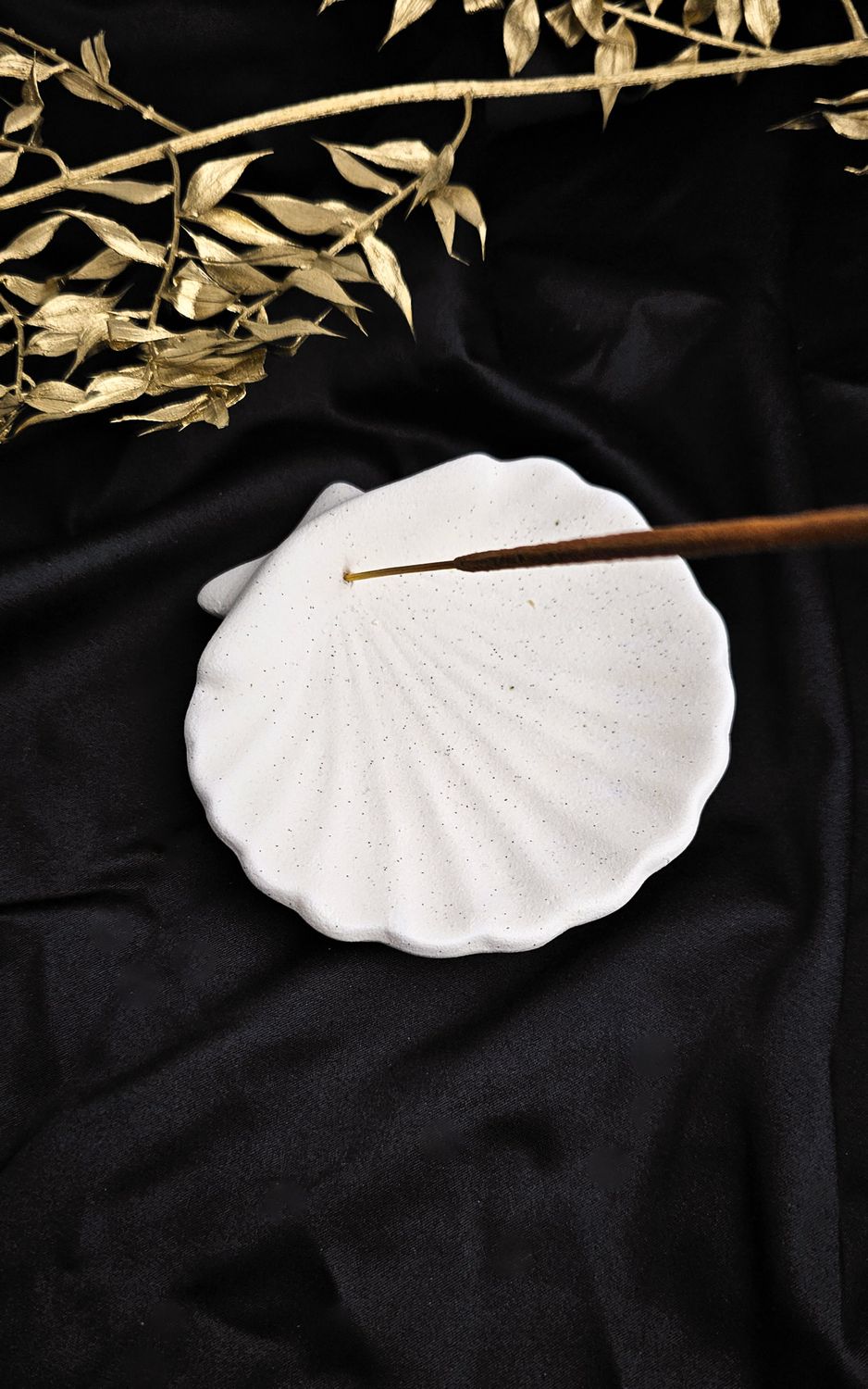 Incense Holder with Scallop Shell