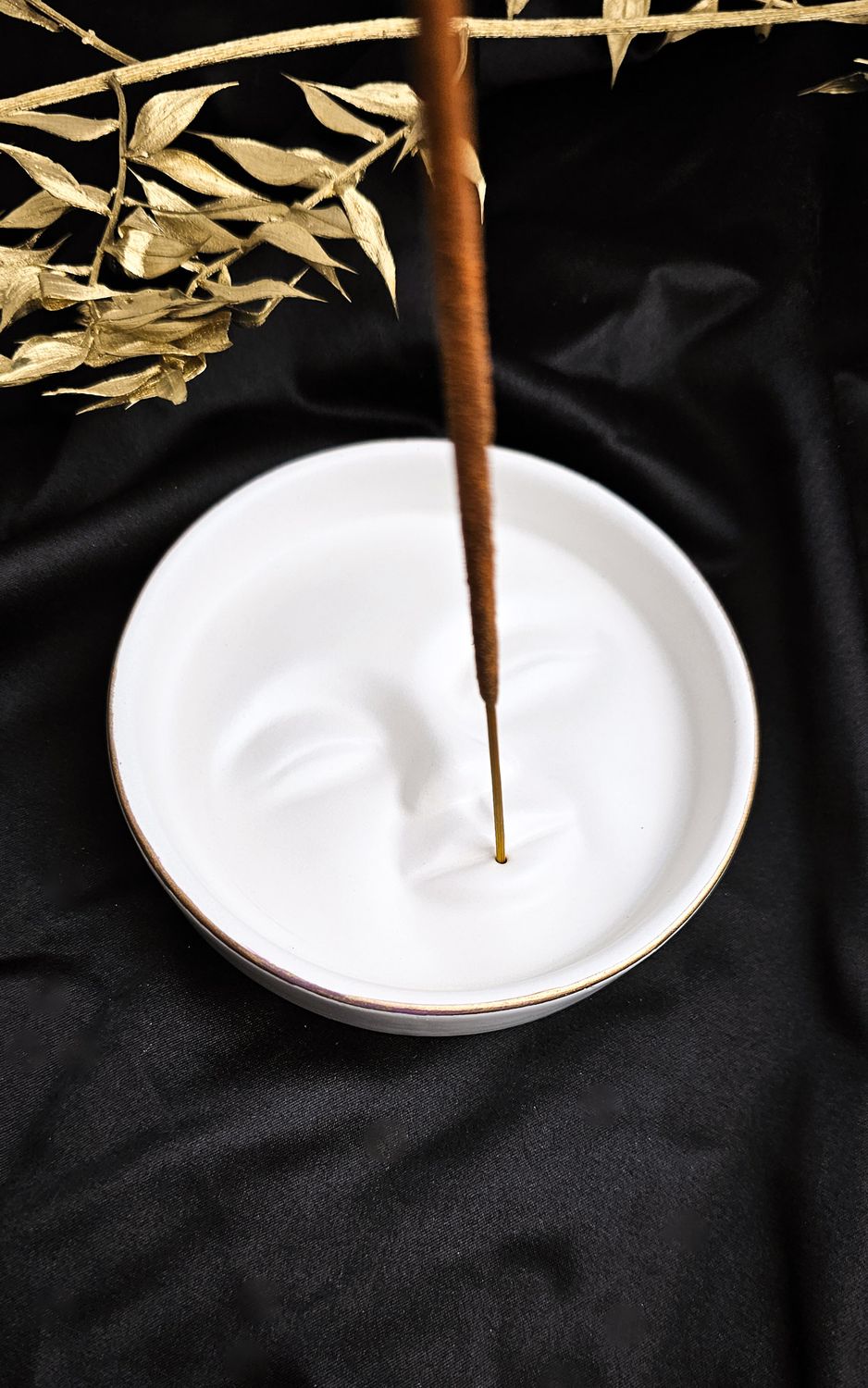 Incense Holder with Moon Face