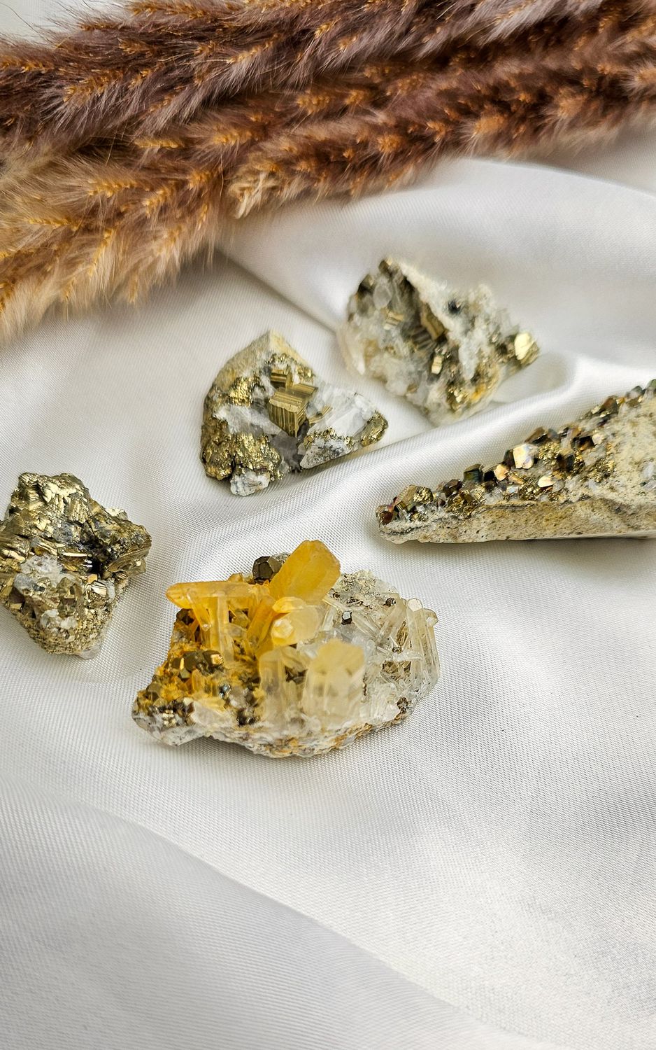 Pyrite and Clear Quartz Specimen