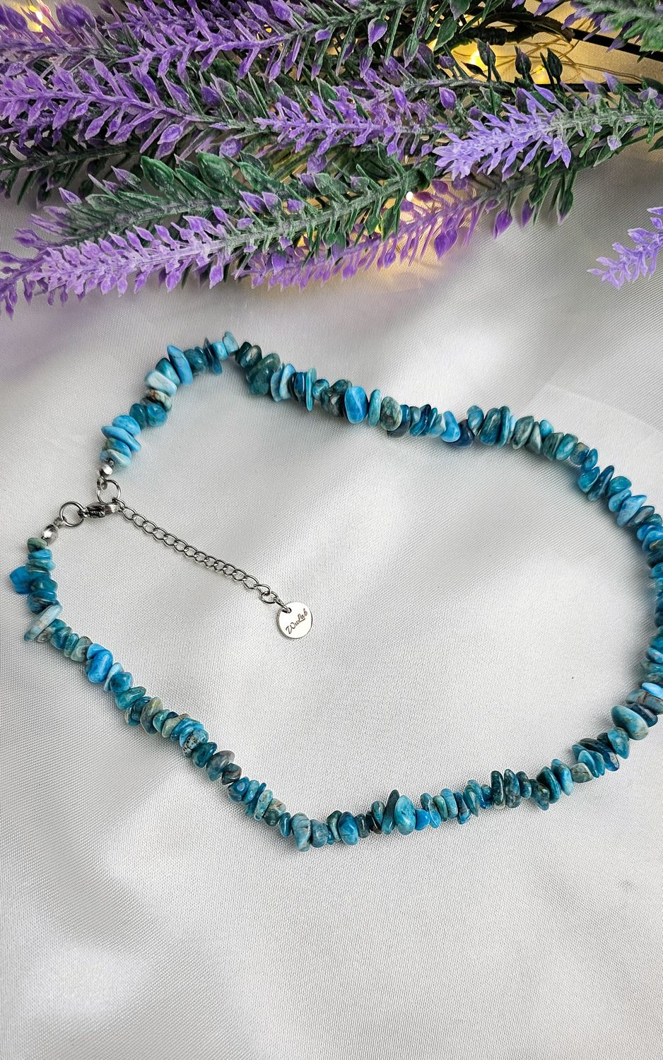 Necklace with Chips - (Choose Stone)