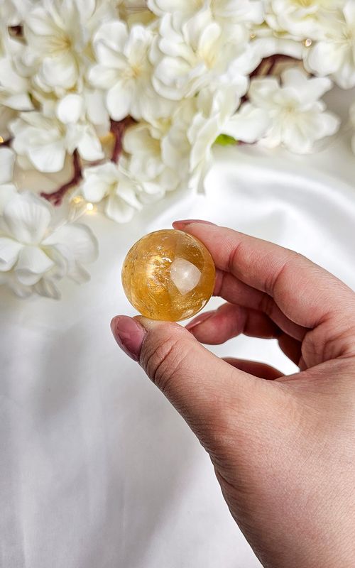 Honey Calcite Sphere