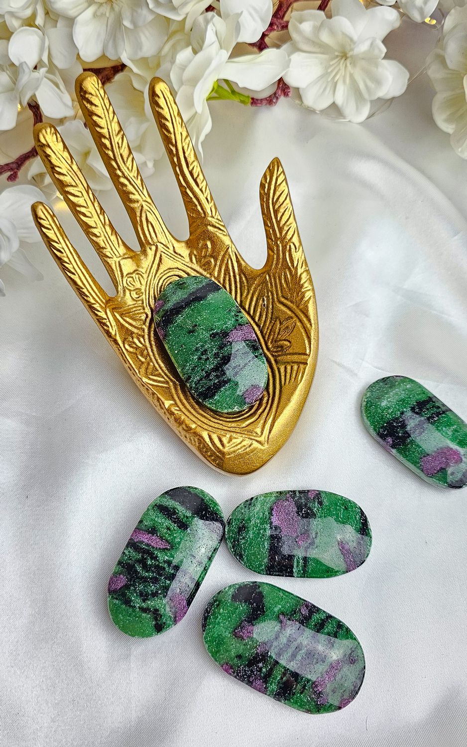 Ruby-Zoisite Palmstone
