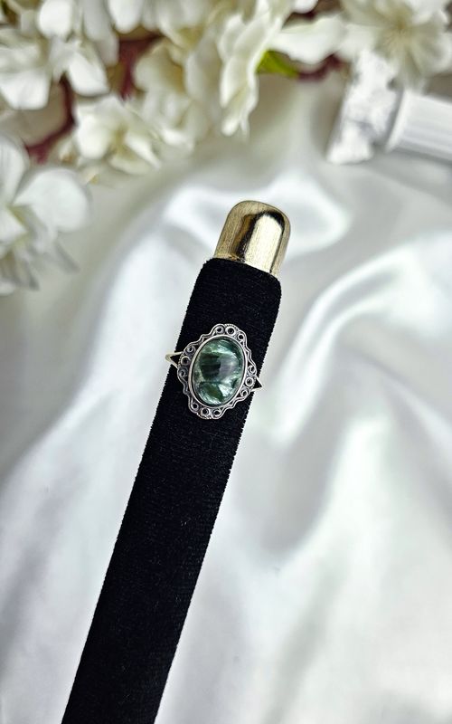 Adjustable Etnic Ring in Seraphinite n.2 - s925 (FROM SIZE 14)
