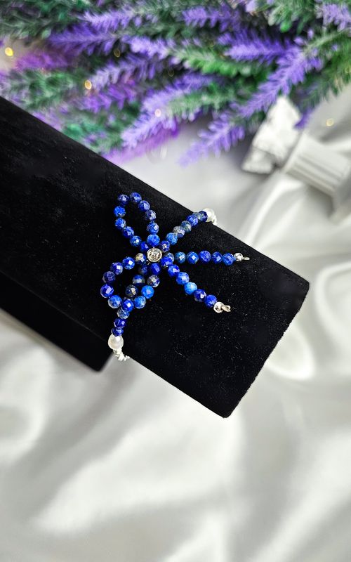 Bracelet with Bow in Lapislazuli