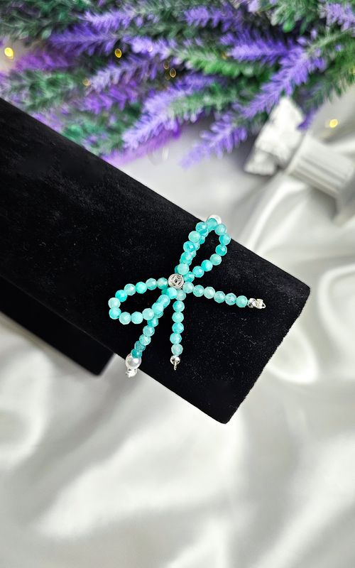 Bracelet with Bow in Amazonite