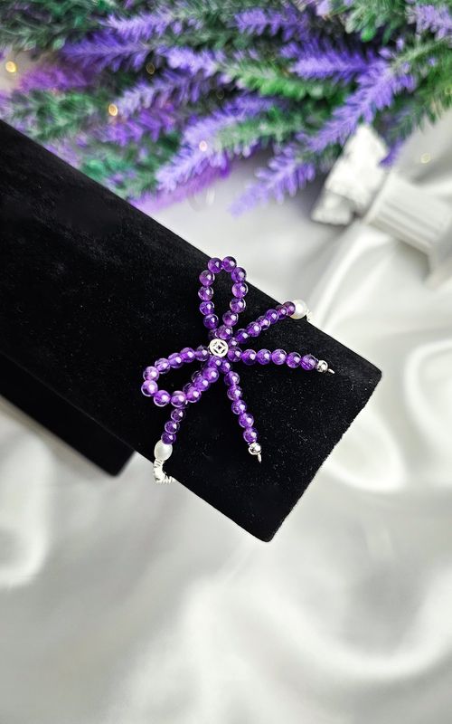 Bracelet with Bow in Amethyst