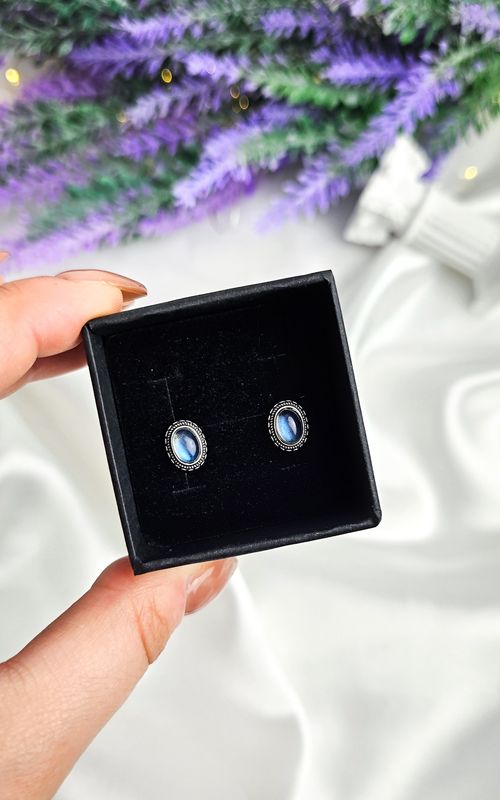 Etnic Earrings in Labradorite (s925)