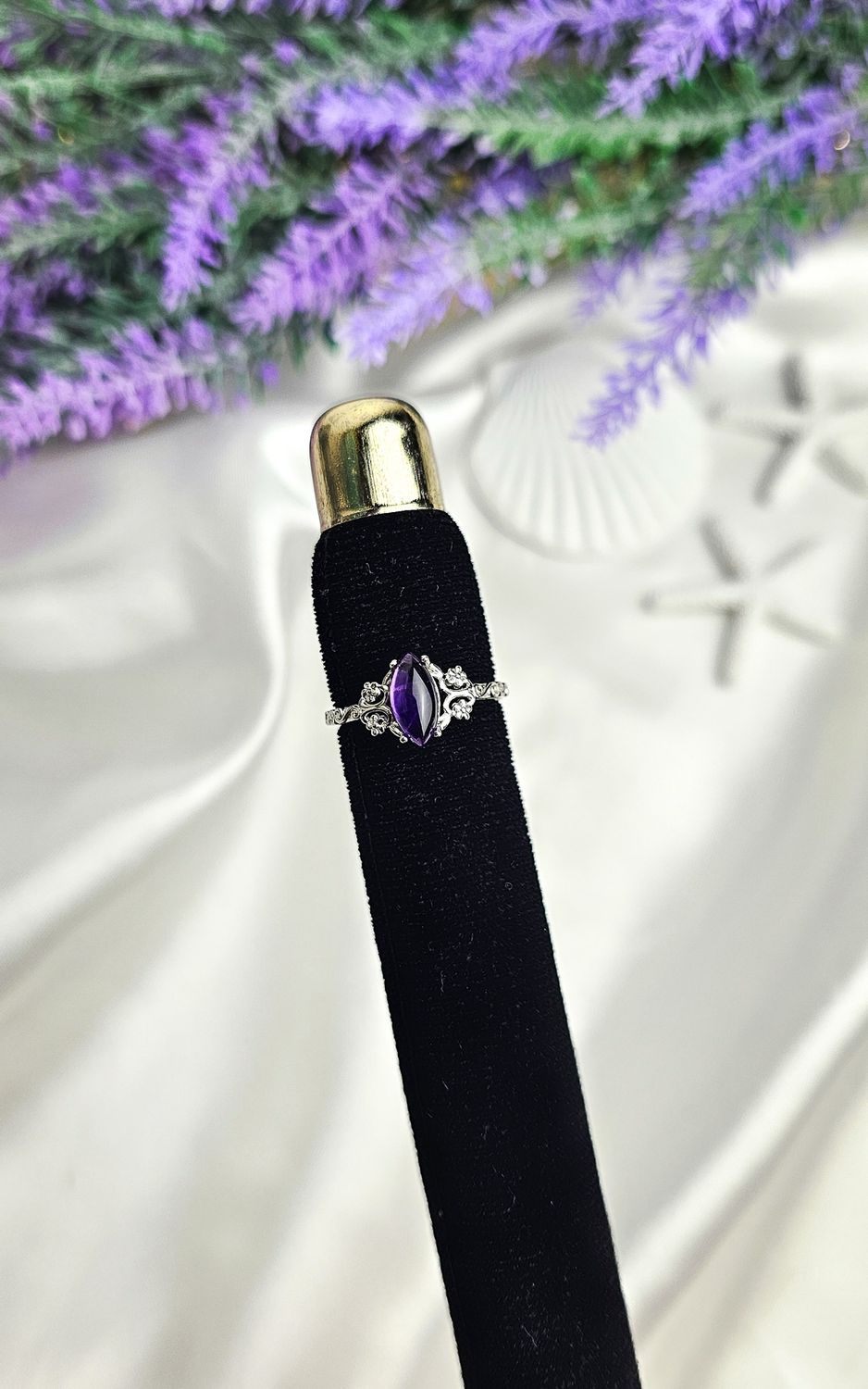Adjustable Tiara Ring in Amethyst (FROM SIZE 10)