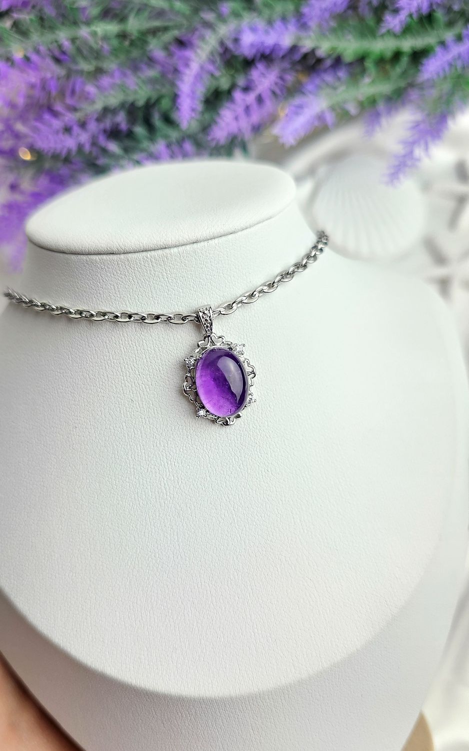 Etnic Necklace with Amethyst n.1