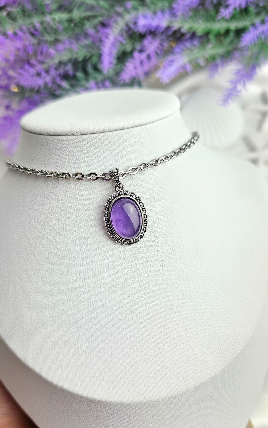 Etnic Necklace with Amethyst n.2