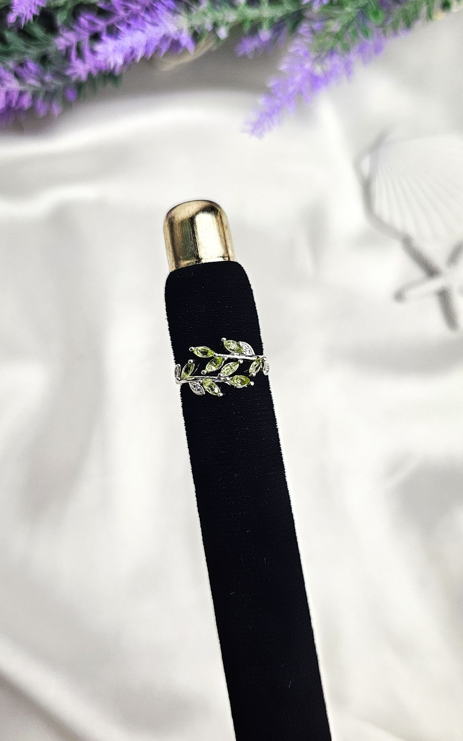 Adjustable Ring in Peridot (FROM SIZE 11)