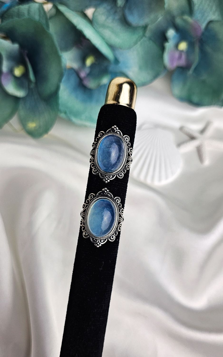 Adjustable Boho Ring in Aquamarine (FROM SIZE 13)