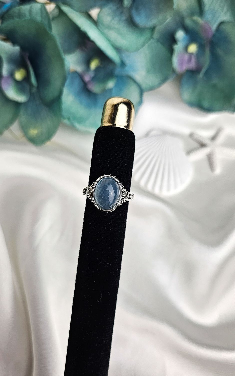 Adjustable Etnic Ring in Aquamarine (FROM SIZE 13)