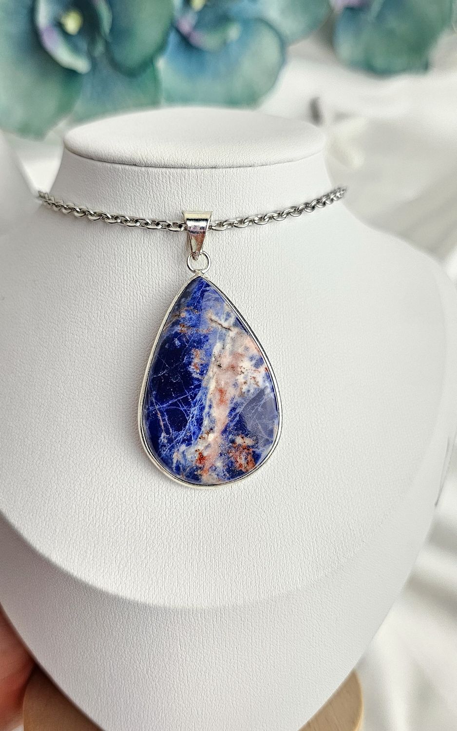 Indian Necklace in Sodalite n.1