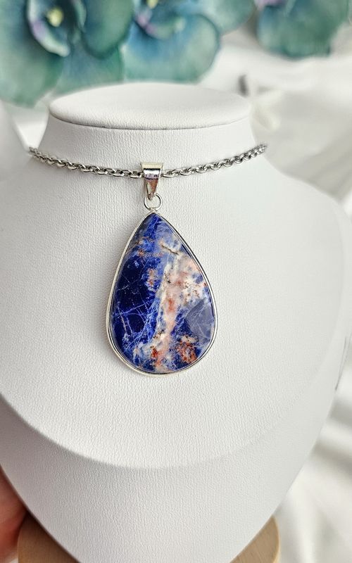 Indian Necklace in Sodalite n.1