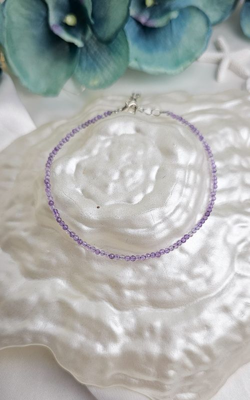 Anklet in Lavander Amethyst