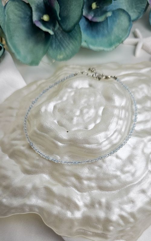 Anklet in Aquamarine