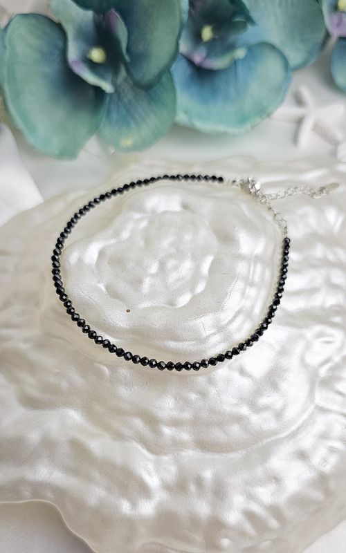 Anklet in Black Spinel