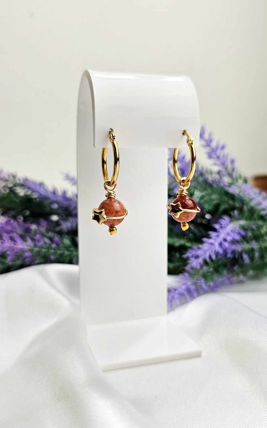 Earrings &quot;PLANET&quot; - Choose Stone
