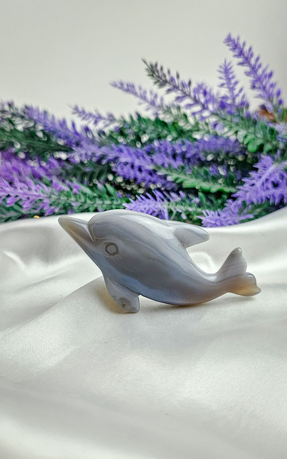 Dolphin in Grey Agate