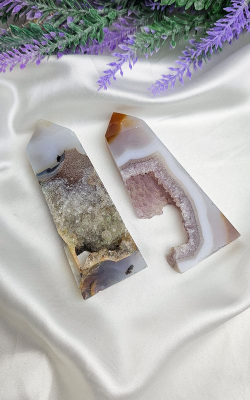 Druzy Agate Tower (Slim)