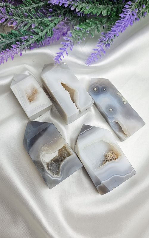 Druzy Agate Tower (Chunky)