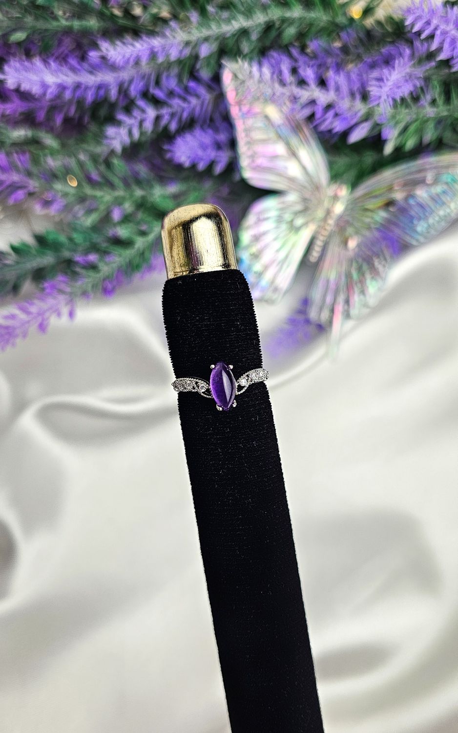 Adjustable Tiara Ring in Amethyst (FROM SIZE 11)