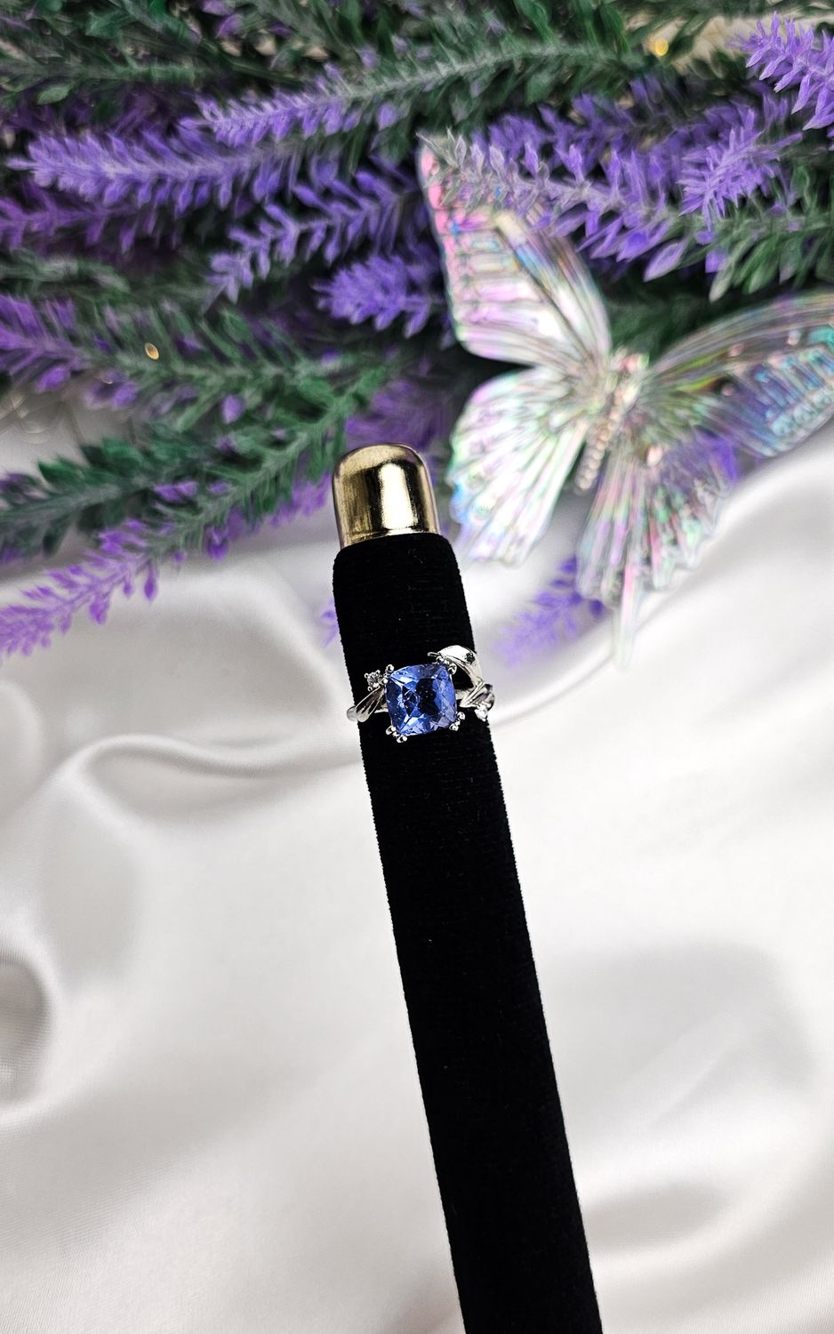 Adjustable Ring in Blue Fluorite (FROM SIZE 11)