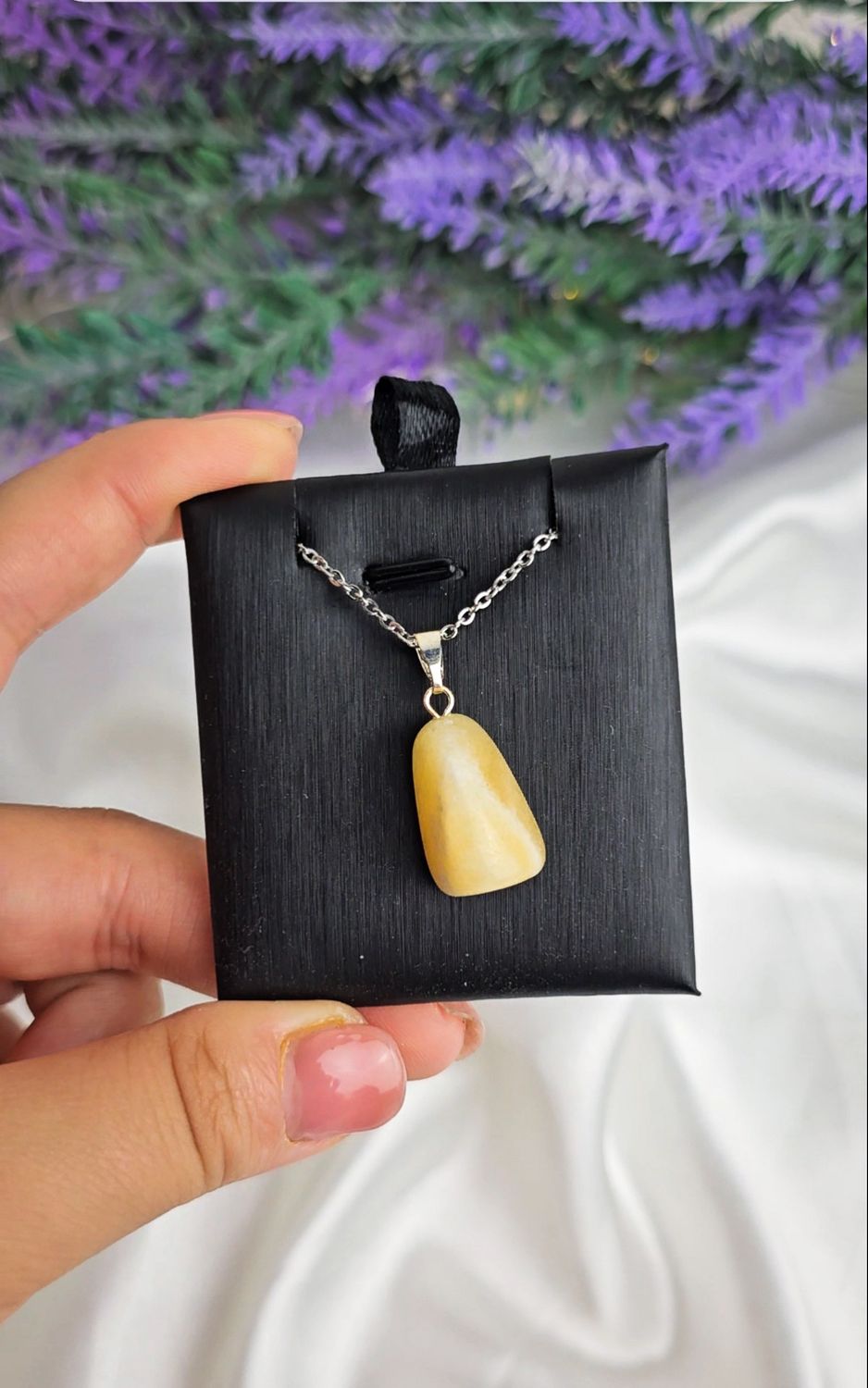 Necklace with Yellow Calcite