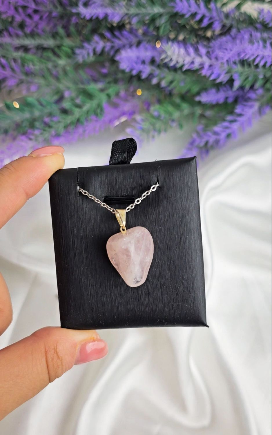 Necklace in Rose Quartz