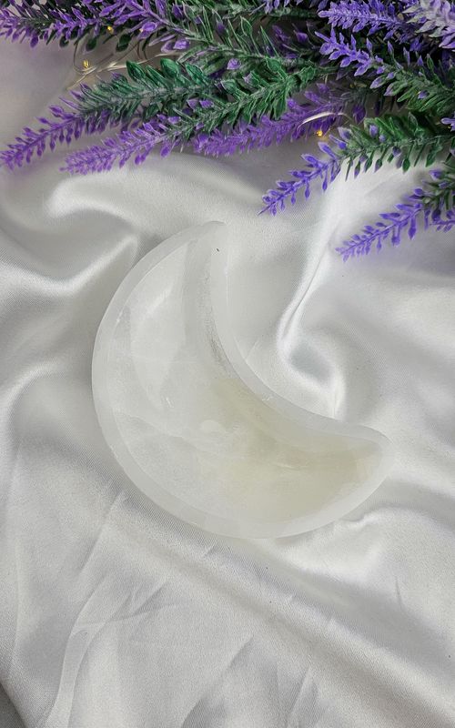 Satin Spar Selenite Heart Bowl