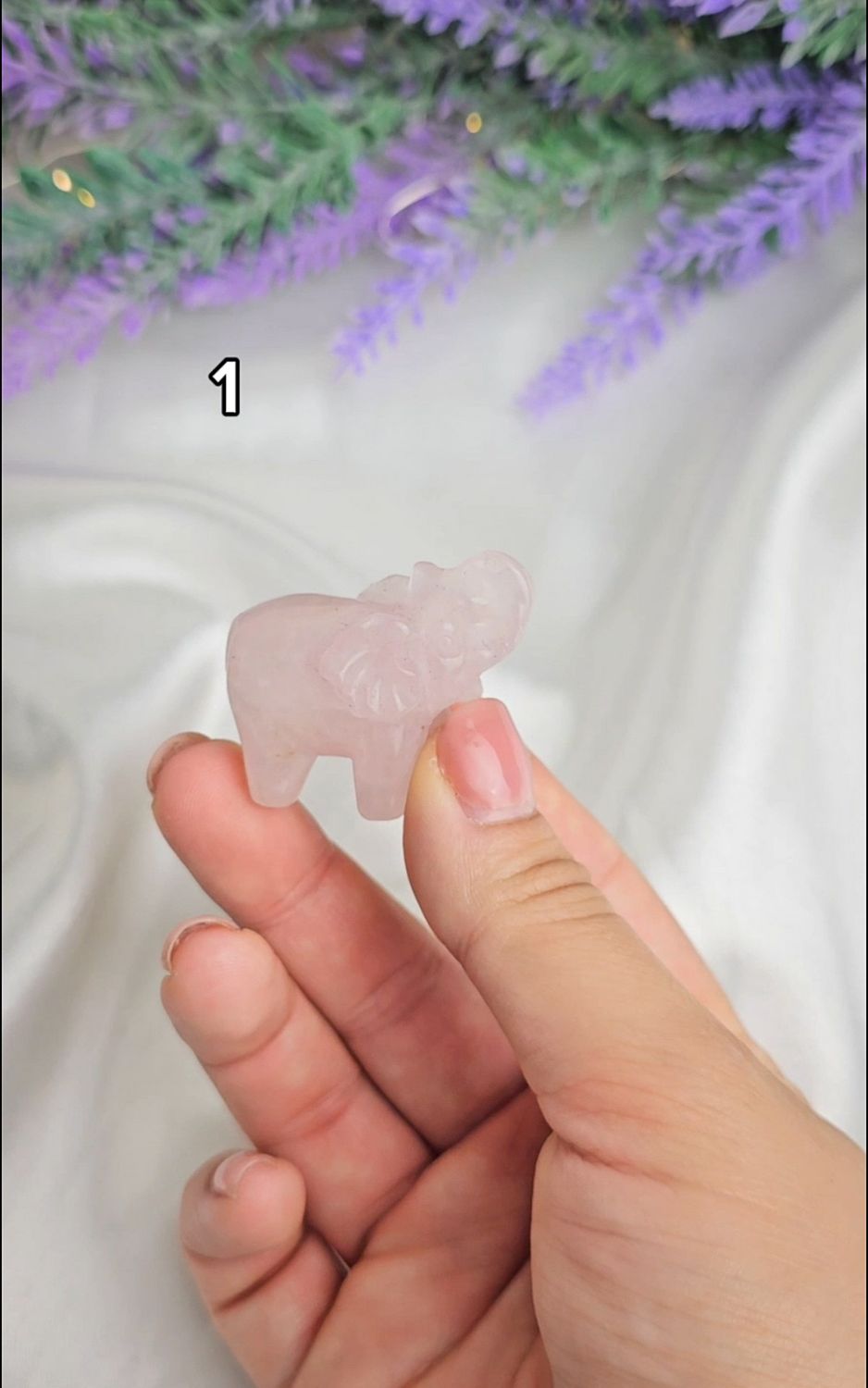 Elephant in Rose Quartz n.1