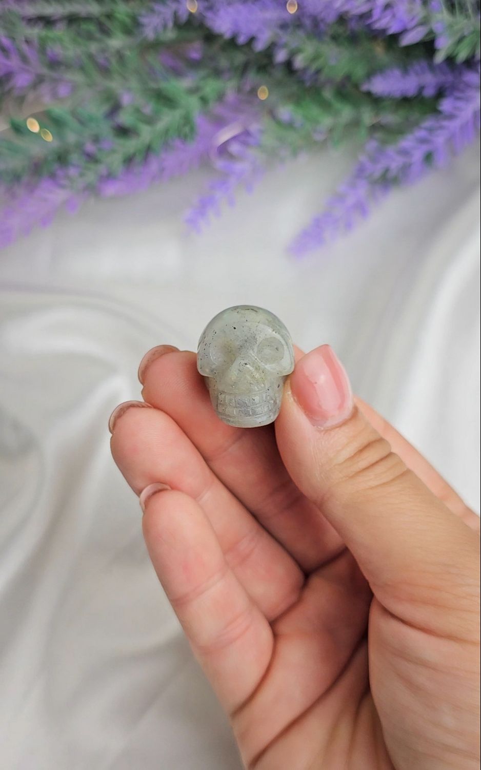 Grey Labradorite Skull